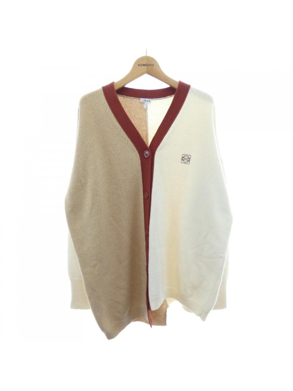 Loewe Anagram Cardigan Beige